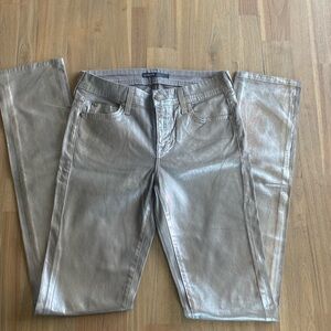 Fidelity Jeans Women’s Silver Waxed Stevie Mid Rise Skinny Stretch,Size 26, NWOT